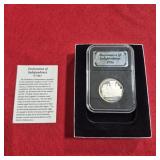 1/2oz .999 Fine Silver Round Declaration of