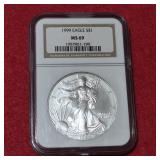 1999 MS69 American Silver Eagle