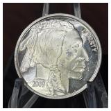 1oz .999 Fine Silver Round 2009 Buffalo Nickel