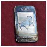 1oz .999 Fine Silver Bar Aries