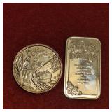 Two 1oz .999 Fine Silver Pieces Season's Greetings