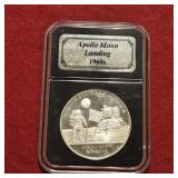 1oz .999 Fine Silver Round Apollo Moon Landing