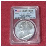 2015 Lyndon B. Johnson .999 Fine Silver Medal MS69