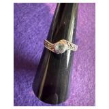 Cambodian Blue Marcasite Ring 925