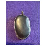925 Black Hematite Large Pendant