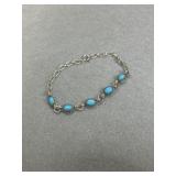 7in Sterling Turquoise Mexican 925