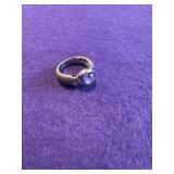 Sterling Oval Gemstone Ring