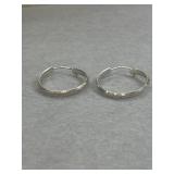 925 Taxco Mexico Hoop Earrings