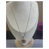 19in Sterling American Flag Pendant Insert