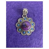 Purple Sterling Pendant