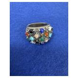 VTG Style Multi-Colored Gemstone Ring