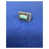 Turquoise Open Work Ring 925