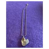 925 16.5in Handcrafted Paw Pendant Necklace