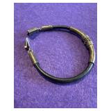 925 Black Leather Bracelet