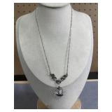 18in Sterling Decorative Teapot Pendant Necklace