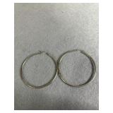 4cm Sterling Silver Hoops