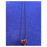 18in Heart Pendant Necklace