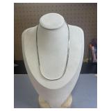 17in Sterling Herringbone Necklace Made in Italy