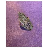Bohemian Filigree Hamsa Hand Ring Sz 7