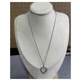 17in James Avery 925 Heart Pendant Necklace