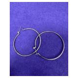 Large 925 Hoop Earrings