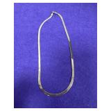 Gold Tone Herringbone Necklace 16in