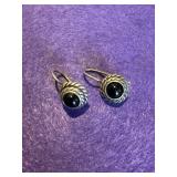 Sterling Black Onyx Earrings