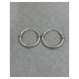 925 Bali Style Hoop Earrings