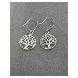 Sterling Tree of Life Dangle Earrings