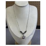 17in Sterling Pink Rose Quartz Teapot Gemstone