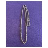 24.5in Sterling Rope Chain Necklace