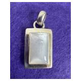 Rectangular Mother of Pearl Pendant
