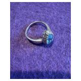 925 Aquamarine Ring