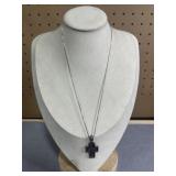 17in Sterling Orthodox Cross Necklace