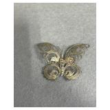 925 Filigree Butterfly Brooch