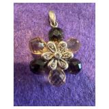 Sterling Silver Floral Pendant 925