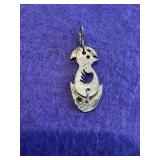 Marked My Way Sterling Easter Egg Pendant