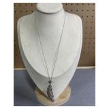 18in 925 Plume Feather Necklace