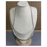 20in Sterling Curved Bar Pendant Link Chain