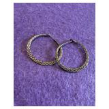 Sterling Woven Hoop Earrings