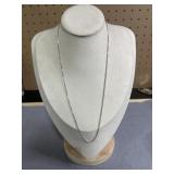 Sterling 20in Sleek Box Chain Necklace