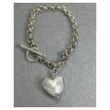 7in Sterling Chain Bracelet with Toggle Clasp and