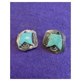 Native American/Turquoise Earrings 925/22k