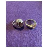Lot of 2 Sterling Silver Rings