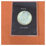 1978 Mexican Silver 100 Pesos Coin