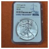 2018 American Silver Eagle MS69 Early Releases