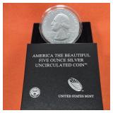5oz .999 Fine Silver Giant Quarter Design
