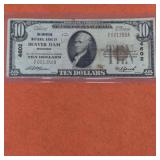 1929 Federal Reserve of Beaver Dam WI US $10