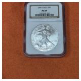 2001 American Silver Eagle MS69