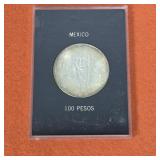 1978 Mexican Silver 100 Pesos Coin